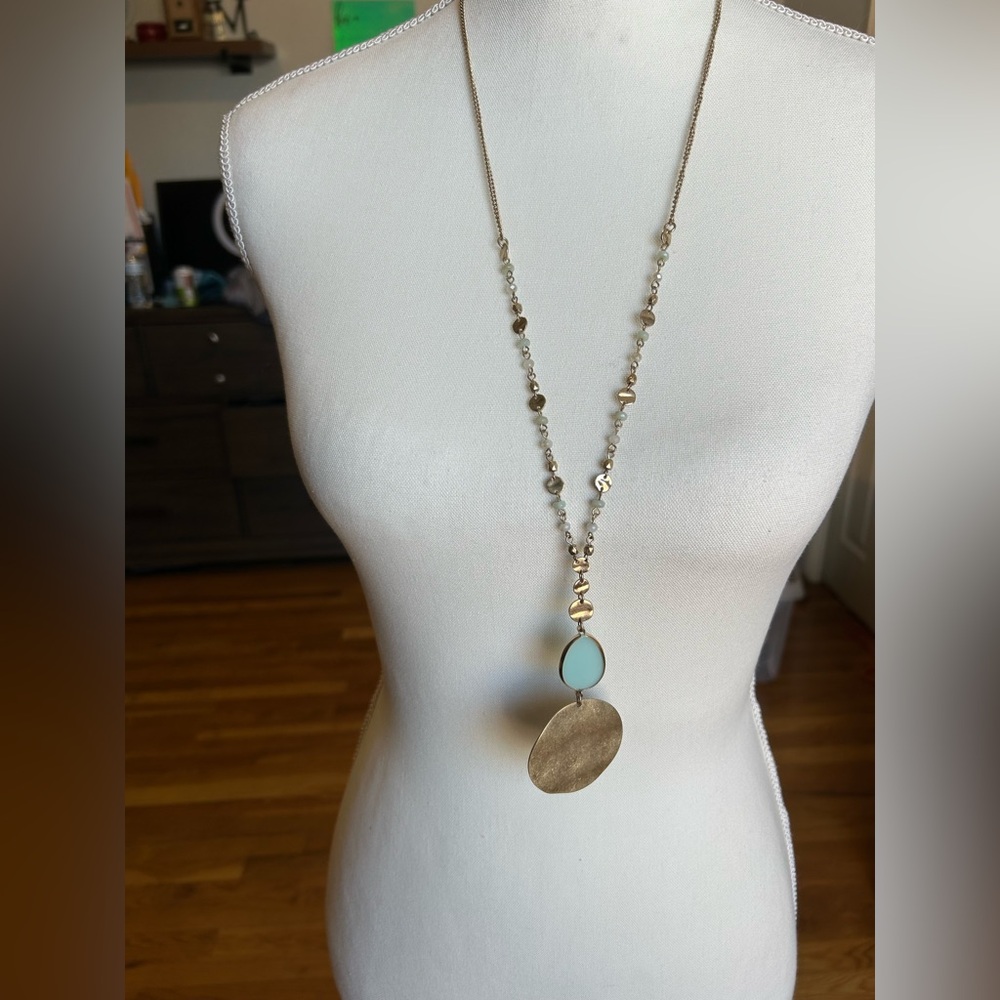 Jade & Jasper Long Thin Jade Accent Necklace